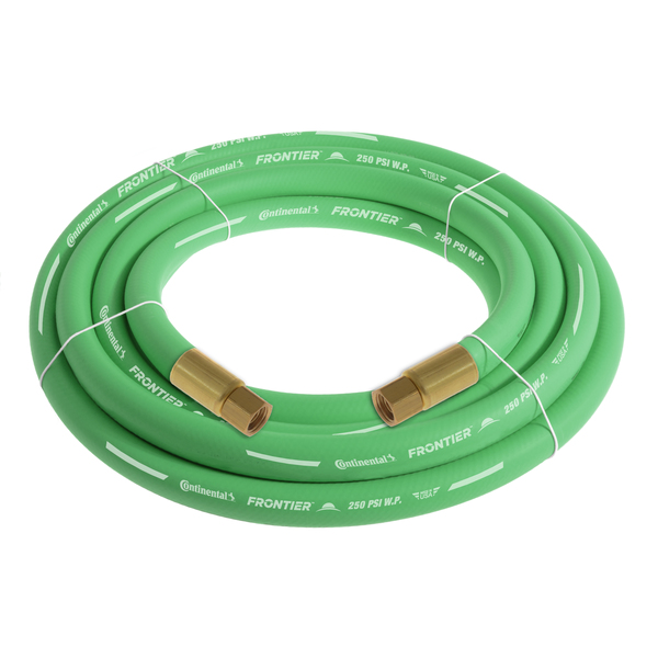 Continental 3/4" x 25' Green EPDM Rubber Air Hose, 300 PSI, 3/4" FNPSM x FNPSM HZG07530-25-41